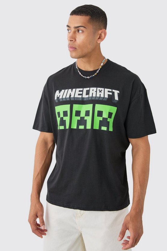 Oversize T-Shirt mit Minecraft-Print