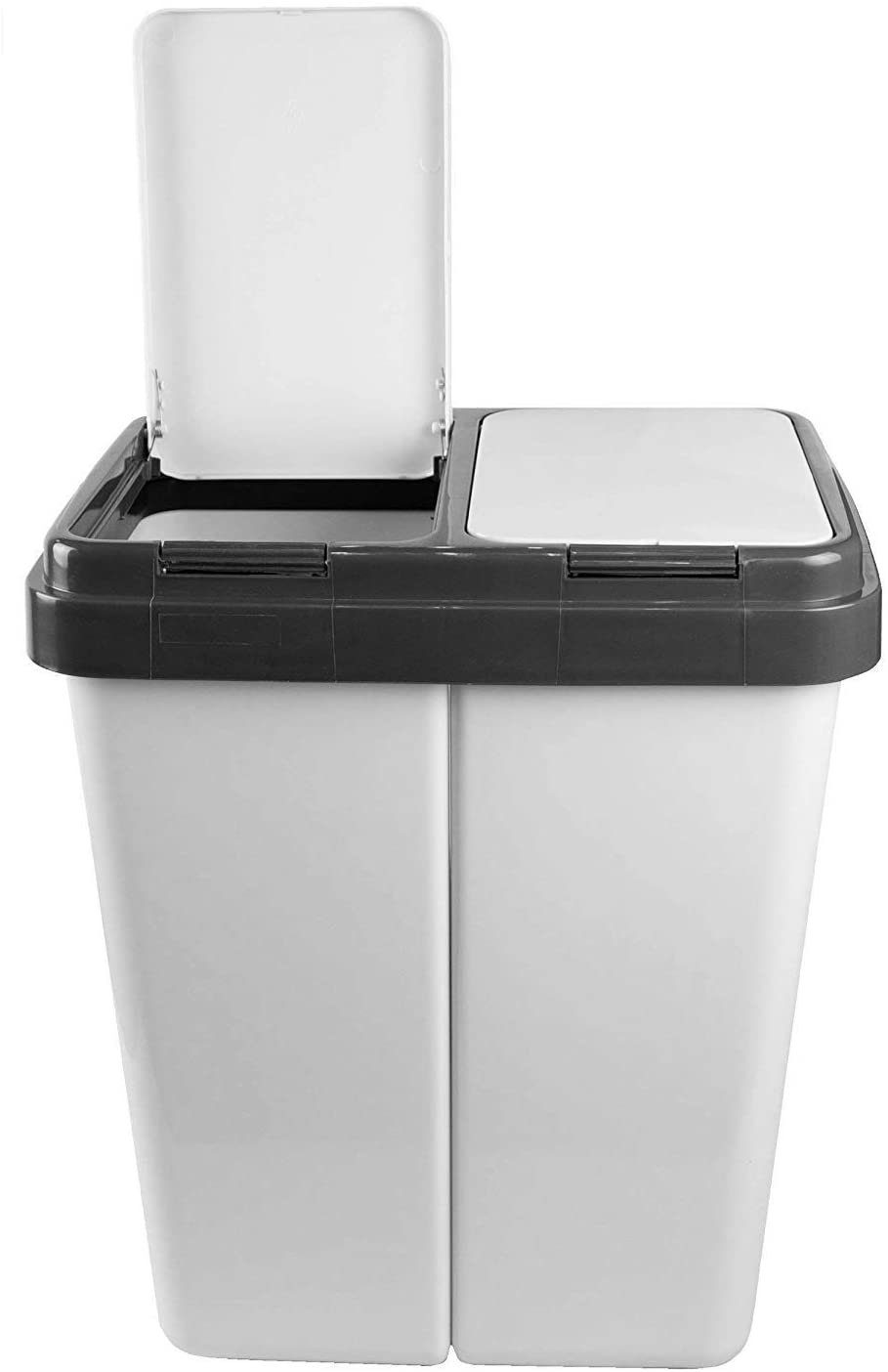 ALPFA Mülleimer Alpfa Mülleimer 2x25 Liter Abfalleimer Duo Bin, Müllbeutelhalter