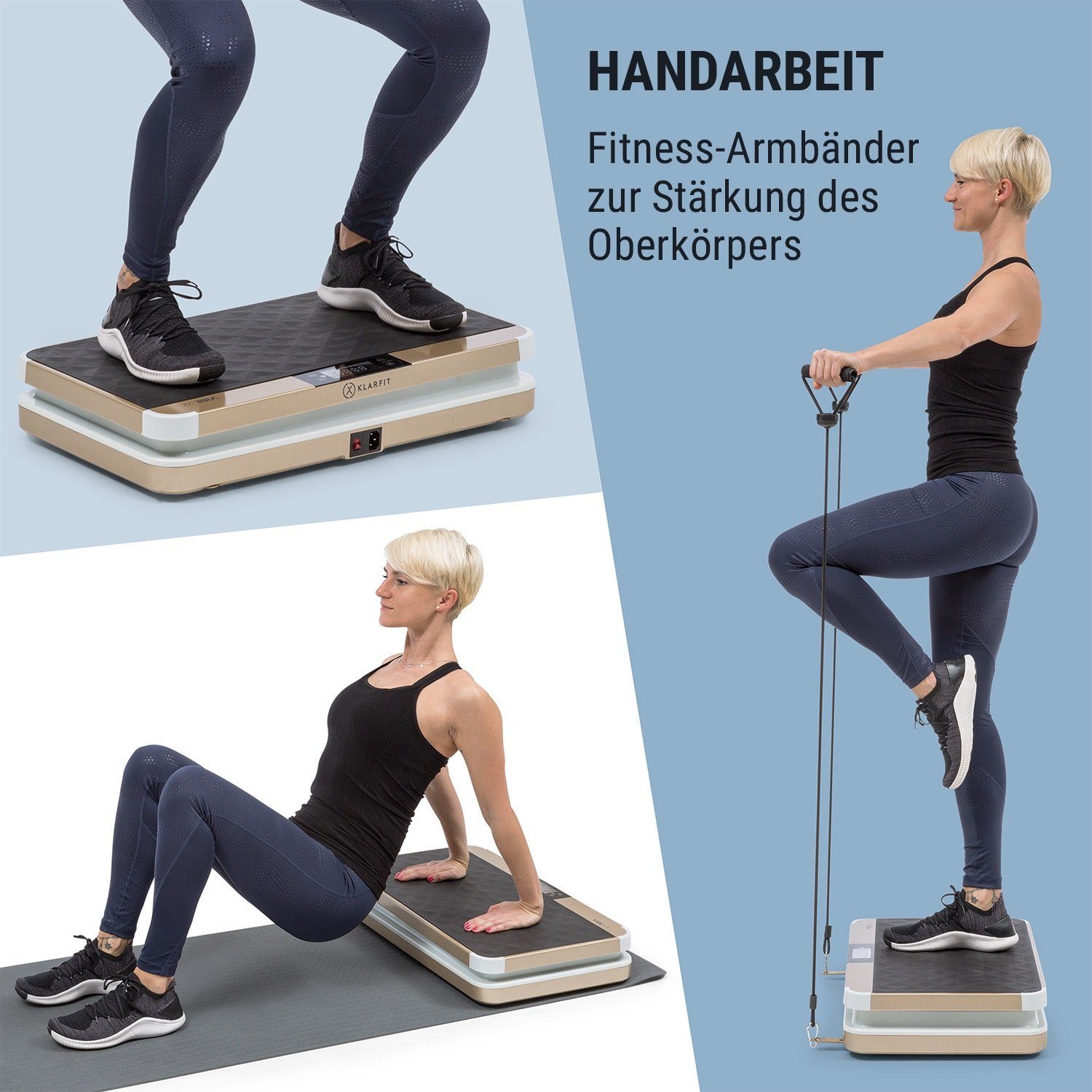 KLARFIT Vibrationsplatte Vibe VX, 200 W, 20 Intensitätsstufen