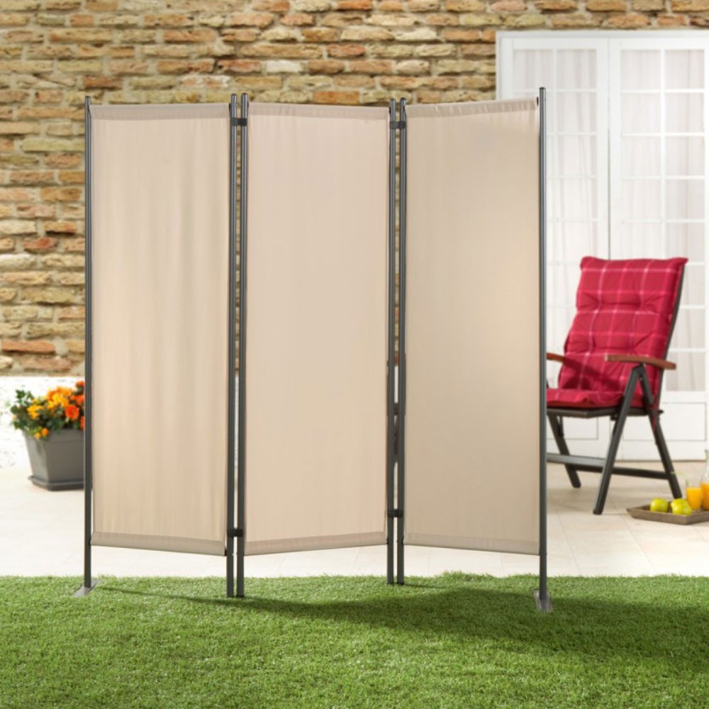 LECO Paravent 3tlg. Stellwand, Natur