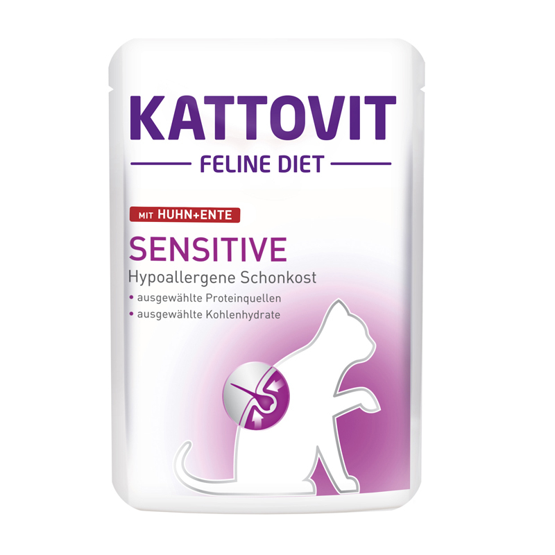 KATTOVIT Schonkost KATTOVIT Feline Diet Sensitive 24x85g Huhn & Ente