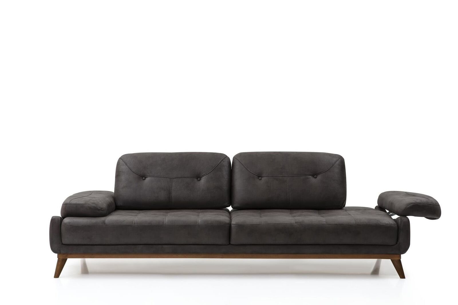 JVmoebel Wohnzimmer-Set Grau-Gelbe Sofagarnitur 3+3+1 Sitzer Luxus Polstermöbel Wohnzimmer Set, (3-St., 2x Sofa 3-Sitzer/Sessel), Made in Europa