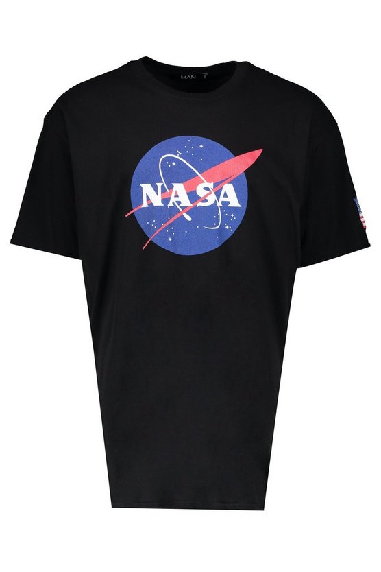 Plus T-Shirt mit lizenziertem NASA Ärmel-Print