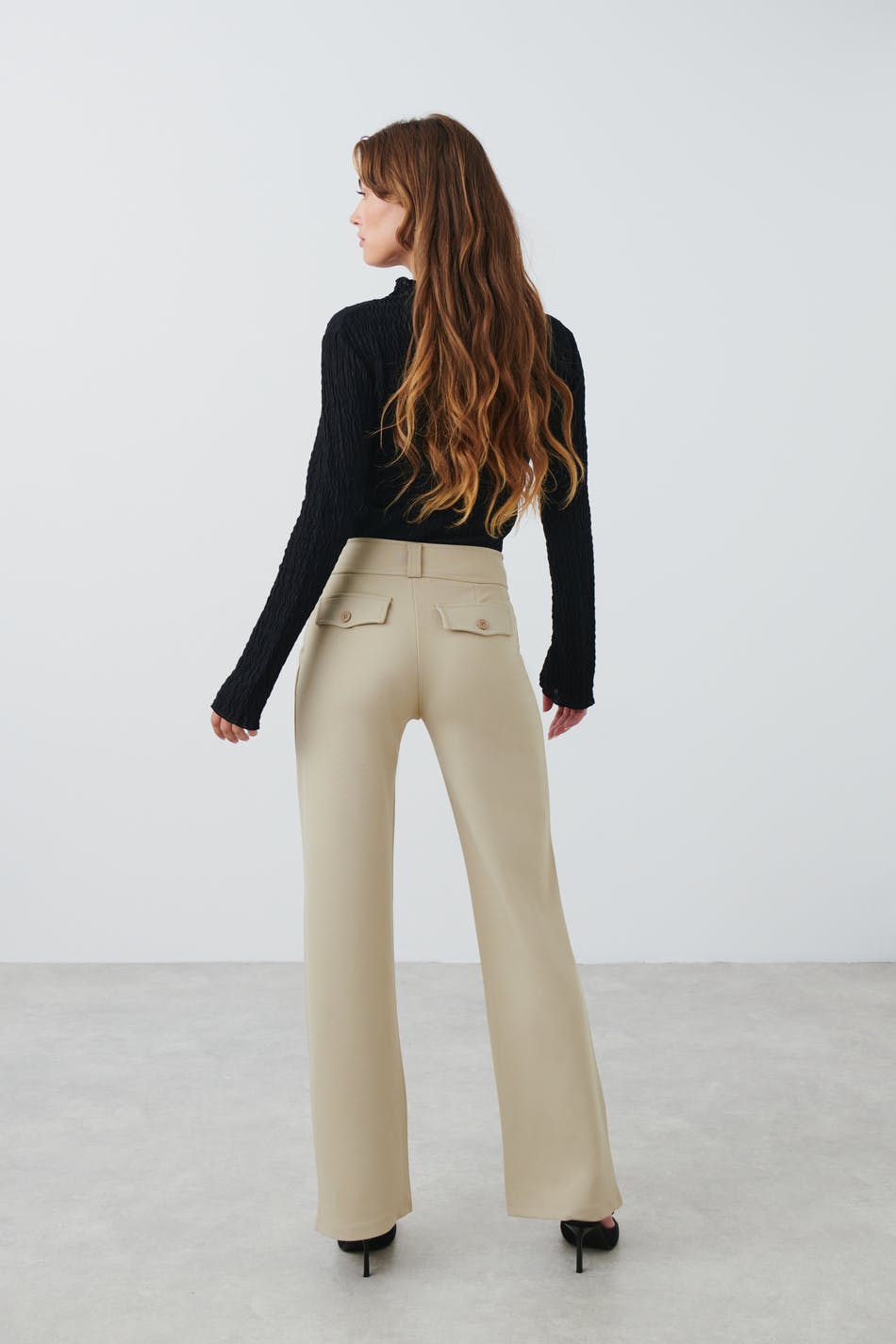 Straight pocket trousers