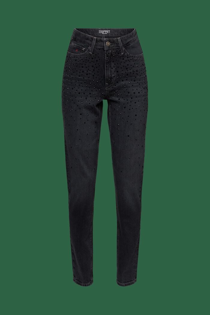 Jeans in klassischer Retro-Optik mit Ziersteinen