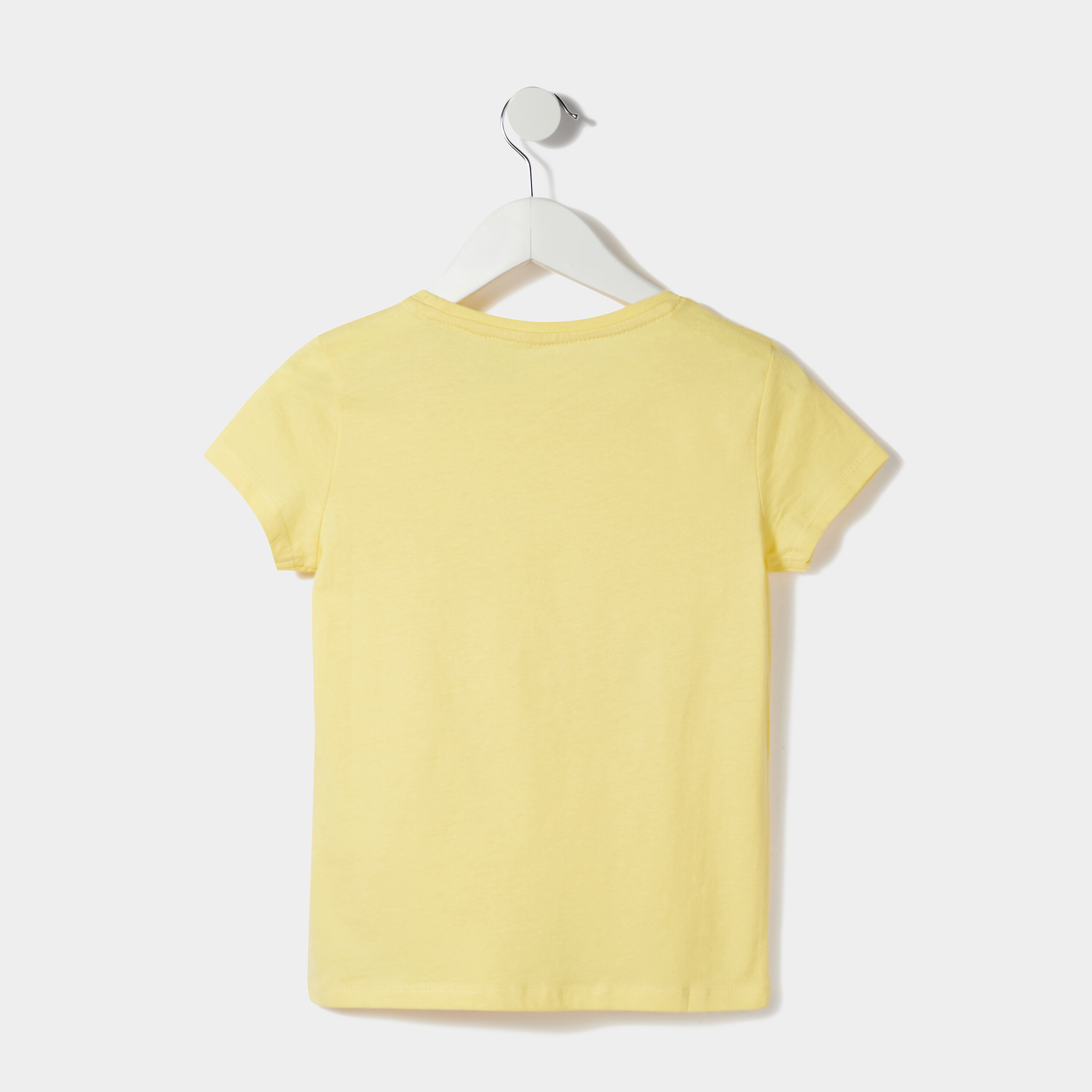 T-shirt manches courtes jaune clair fille | La Halle