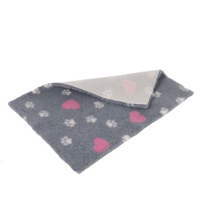 Vetbed® Isobed SL grau mit Herzchen und Pfötchen