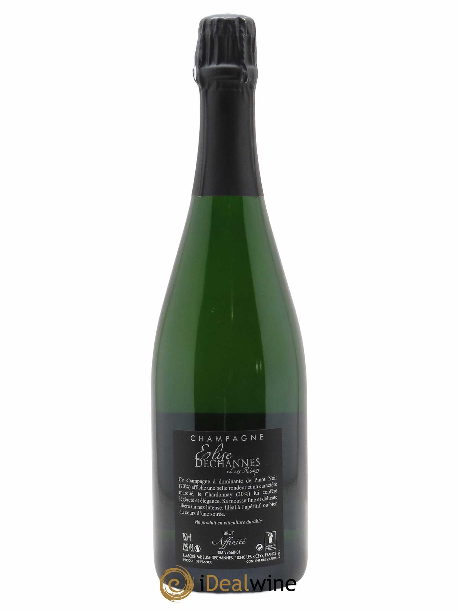 Affinité Brut Nature Elise Dechannes (Domaine)   - Lot de 1 Bouteille