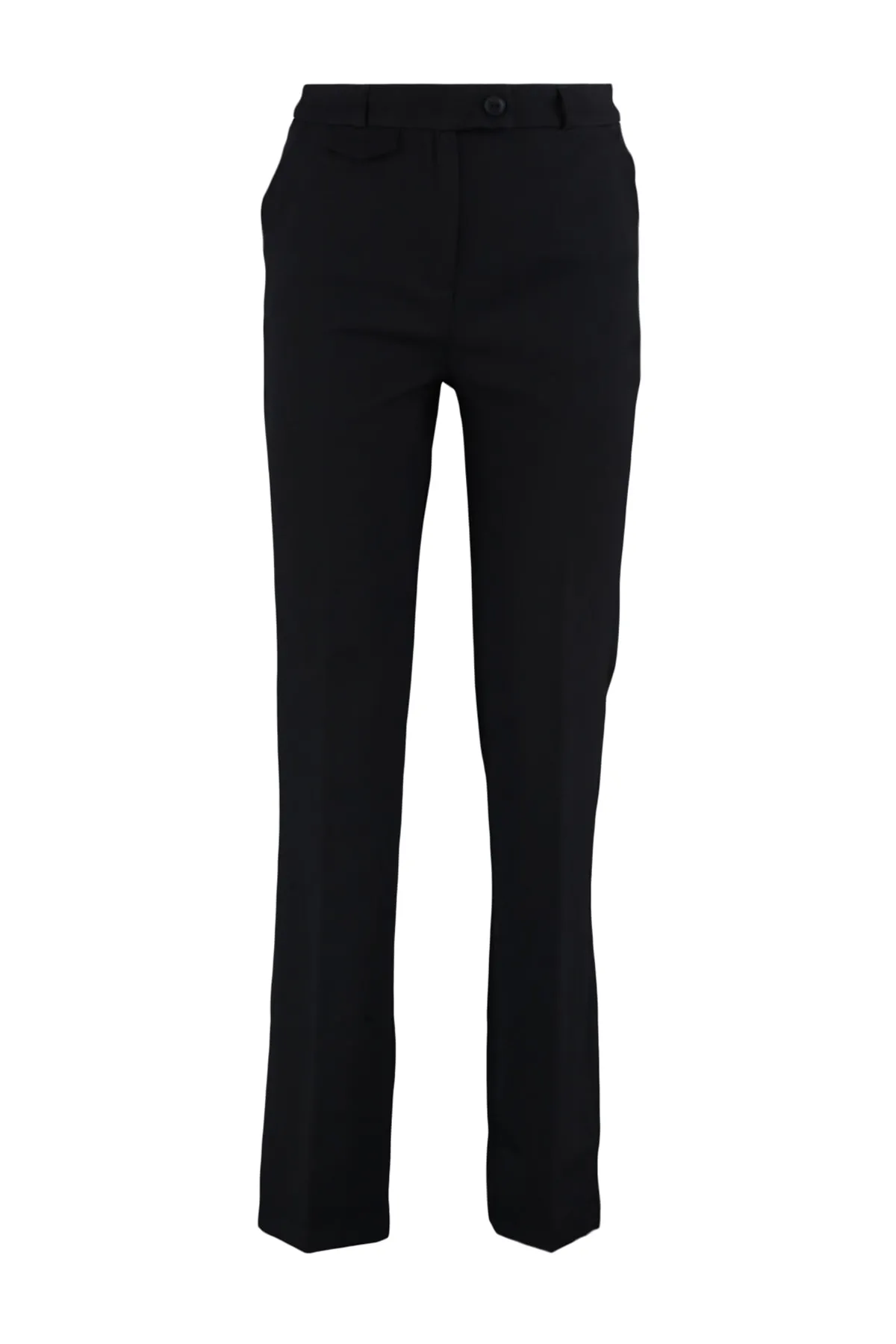 Trendyol Collection  Schwarze Hose mit hohem Bund und weitem Bein/Webhose mit weitem Bein TWOAW23PL00240