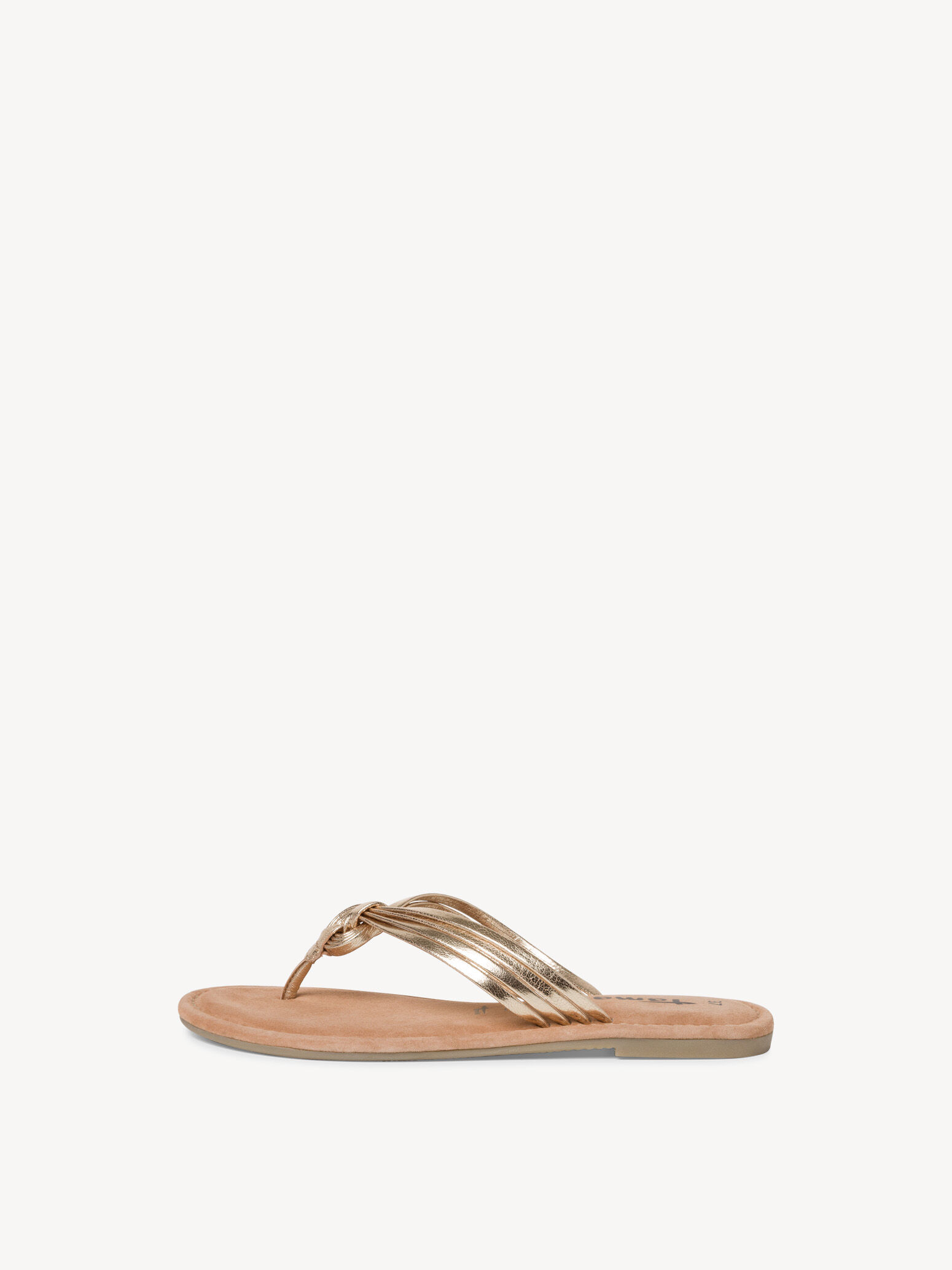 Mule en cuir - métallique