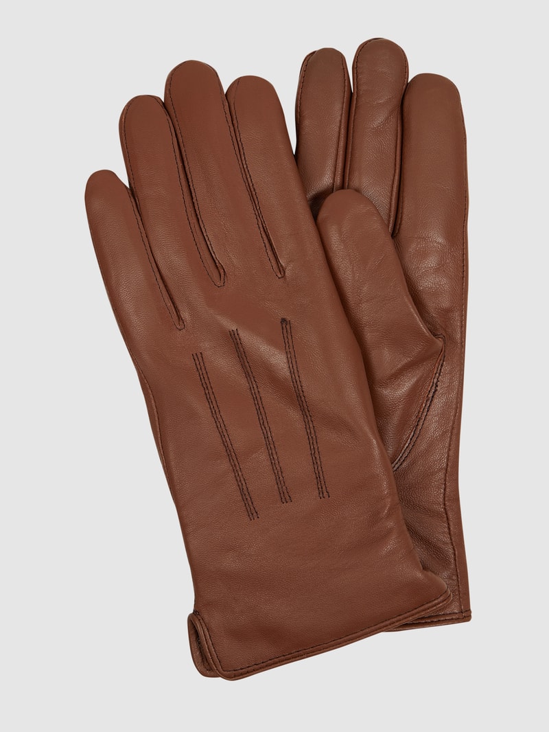 Handschuhe aus Leder in hellbraun