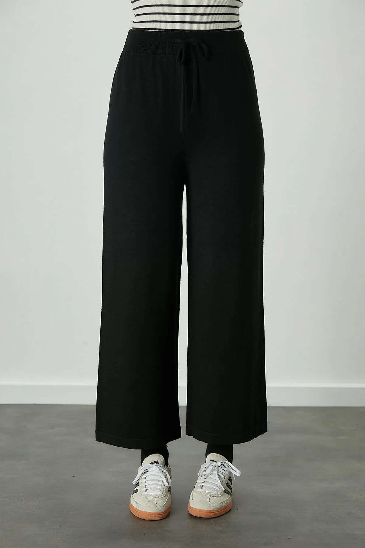 Manuka  Feinstrickhose Schwarz