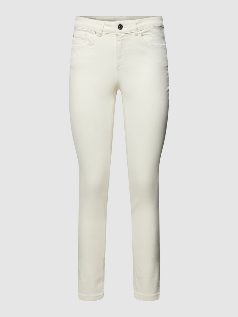 Slim Fit Jeans im 5-Pocket-Design in offwhite