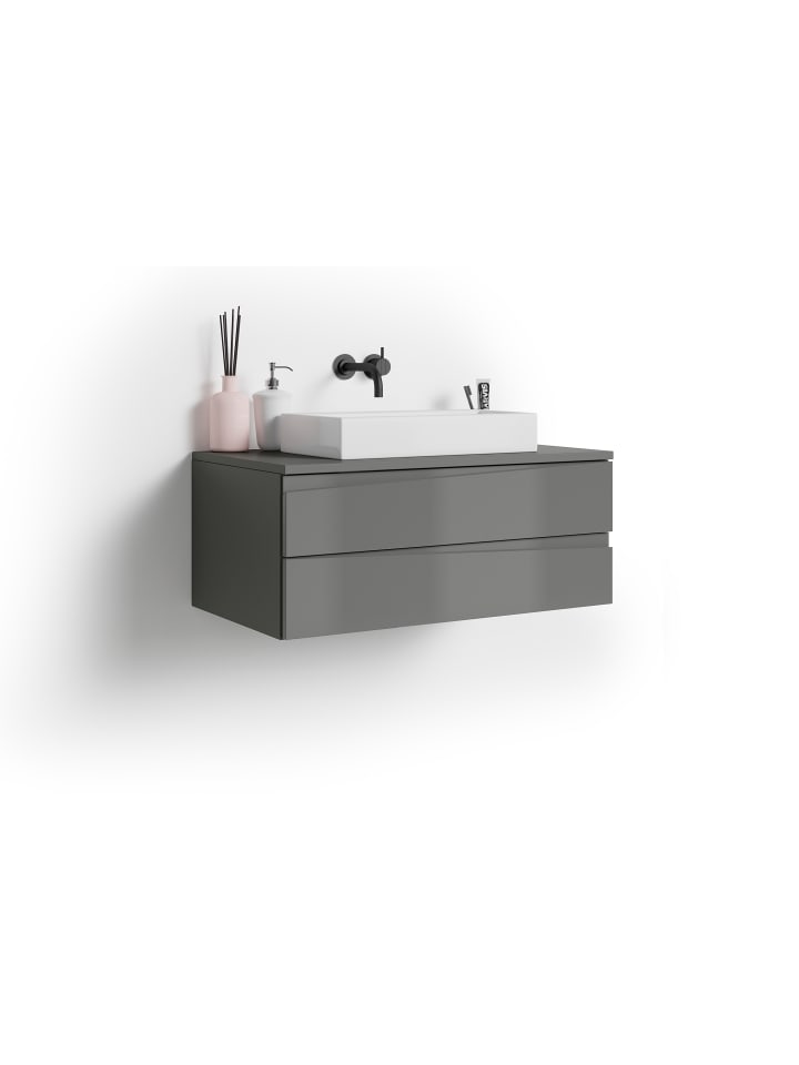 byLiving Waschtisch Shape in Grau - (B) 80 x (H) 33 x (T) 47 cm günstig kaufen onesize