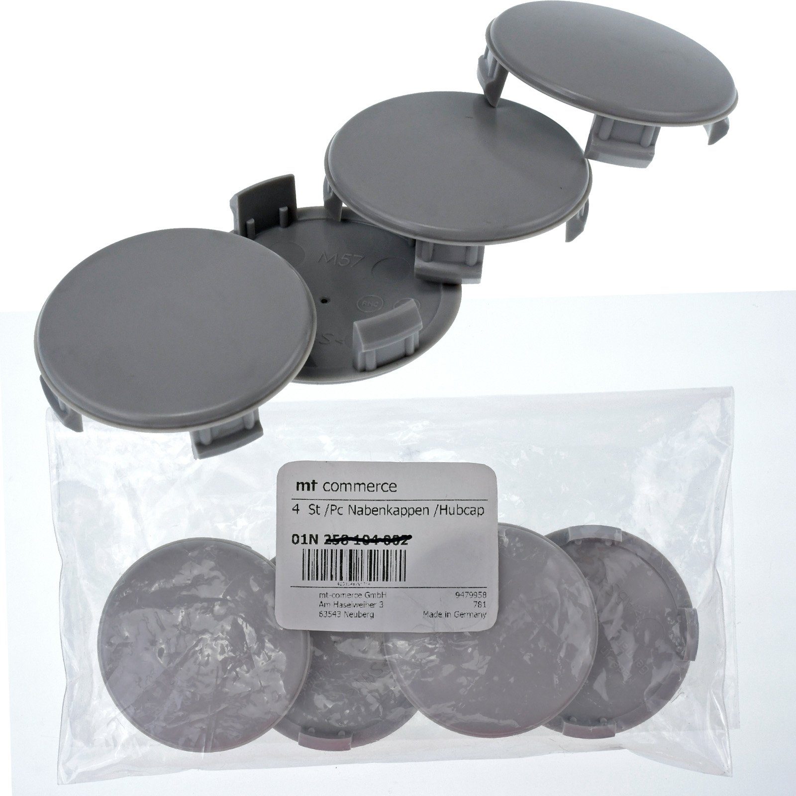 RKC Radkappe 4X 56mm Nabenkappen Kappen Grau für BMW Active Tourer BMW i3 Mini