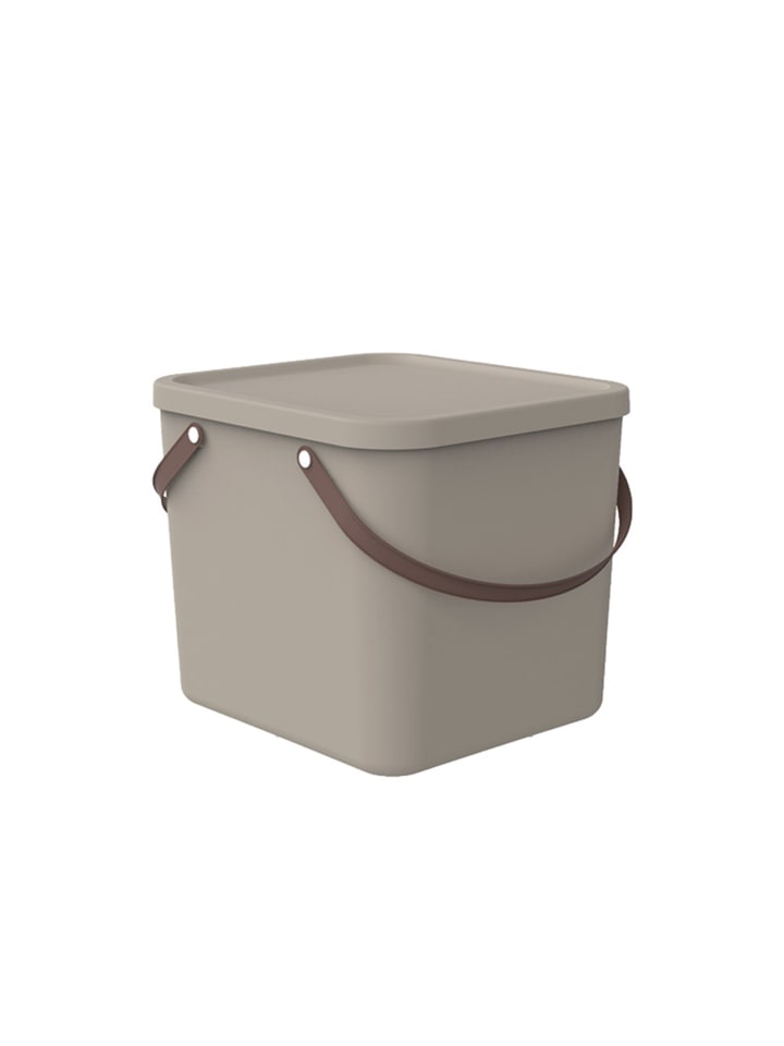 Rotho Albula Aufbewahrungsbox 40l mit Deckel, recyceltem Kunststoff in Cappuccino günstig kaufen onesize