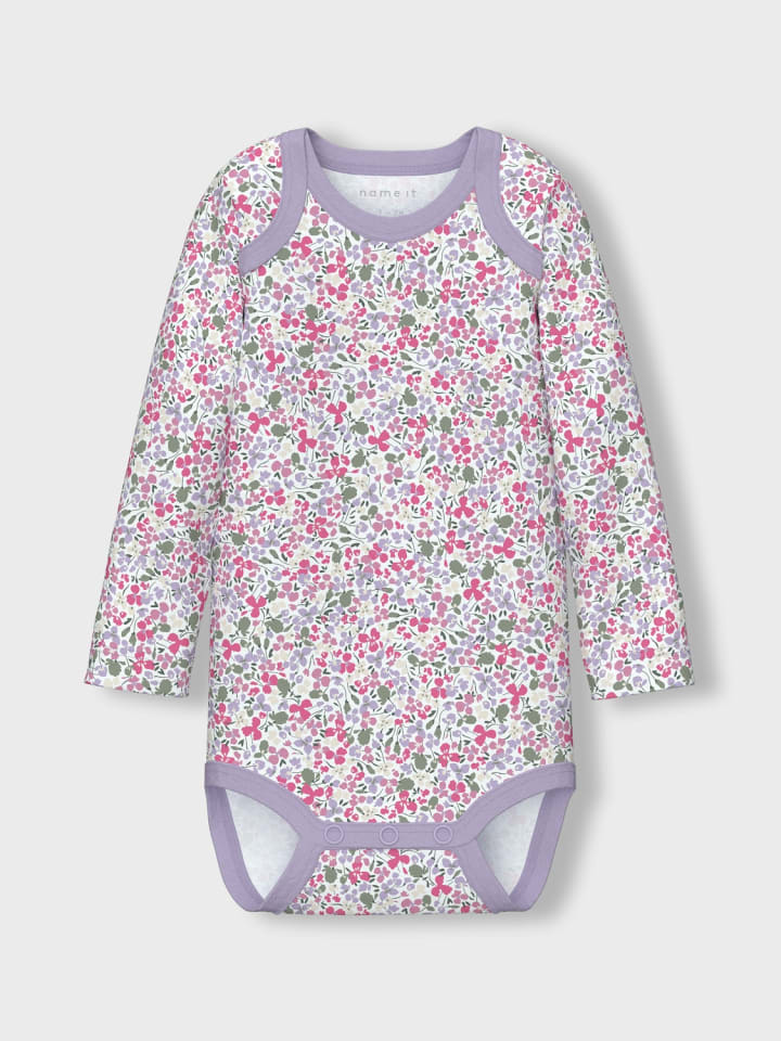 name it Body langarm 3er Pack NBFBODY 3P FLOWER in pastel lilac günstig kaufen