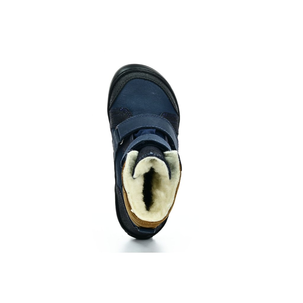 Koel4kids Milo 2.0 Hydro WP Navy/Cognac Winterbarfußschuhe