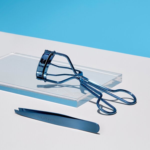 Tweezerman Slant Tweezer - Schräge Pinzette, Bell Bottom Blue Pinzette