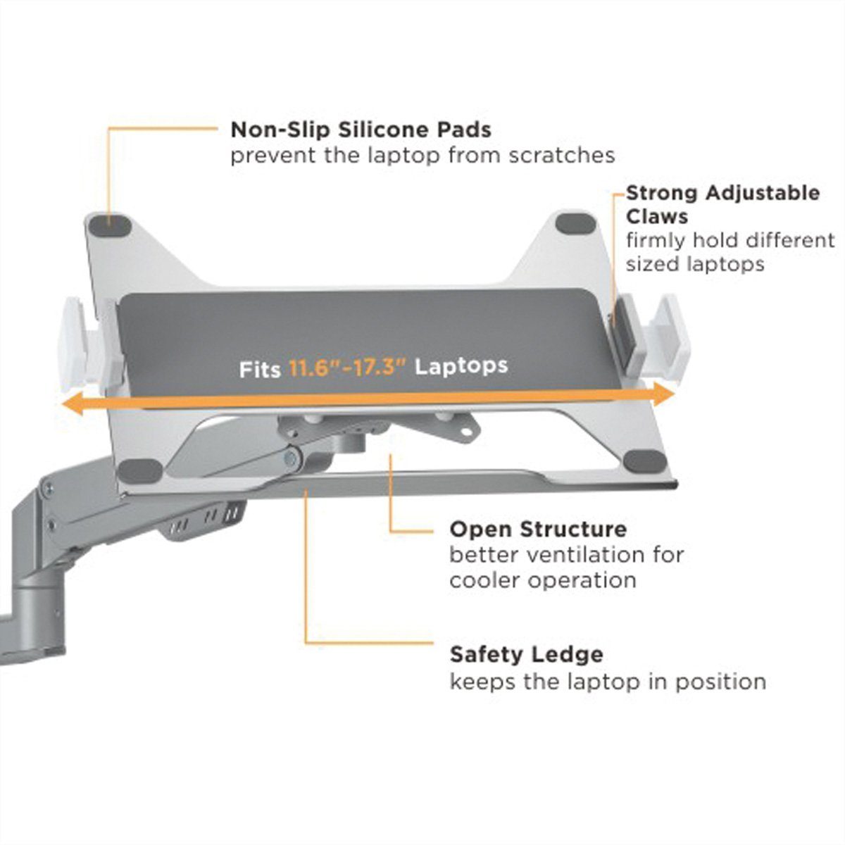 VALUE Universal Notebook-/Tablet-Halterung, VESA kompatibel Monitor-Halterung, (flexibel)