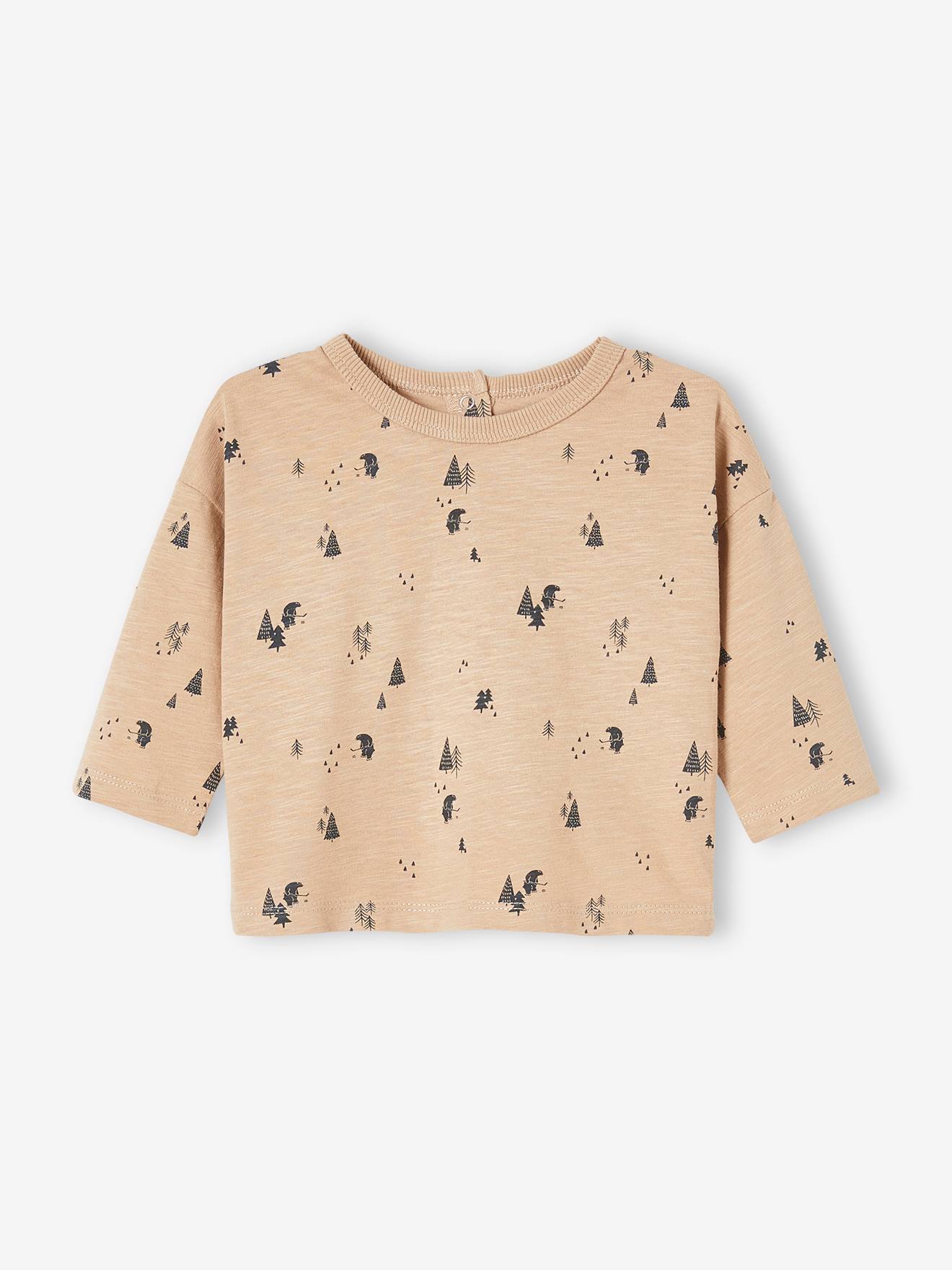 T-shirt imprimé sapins bébé beige