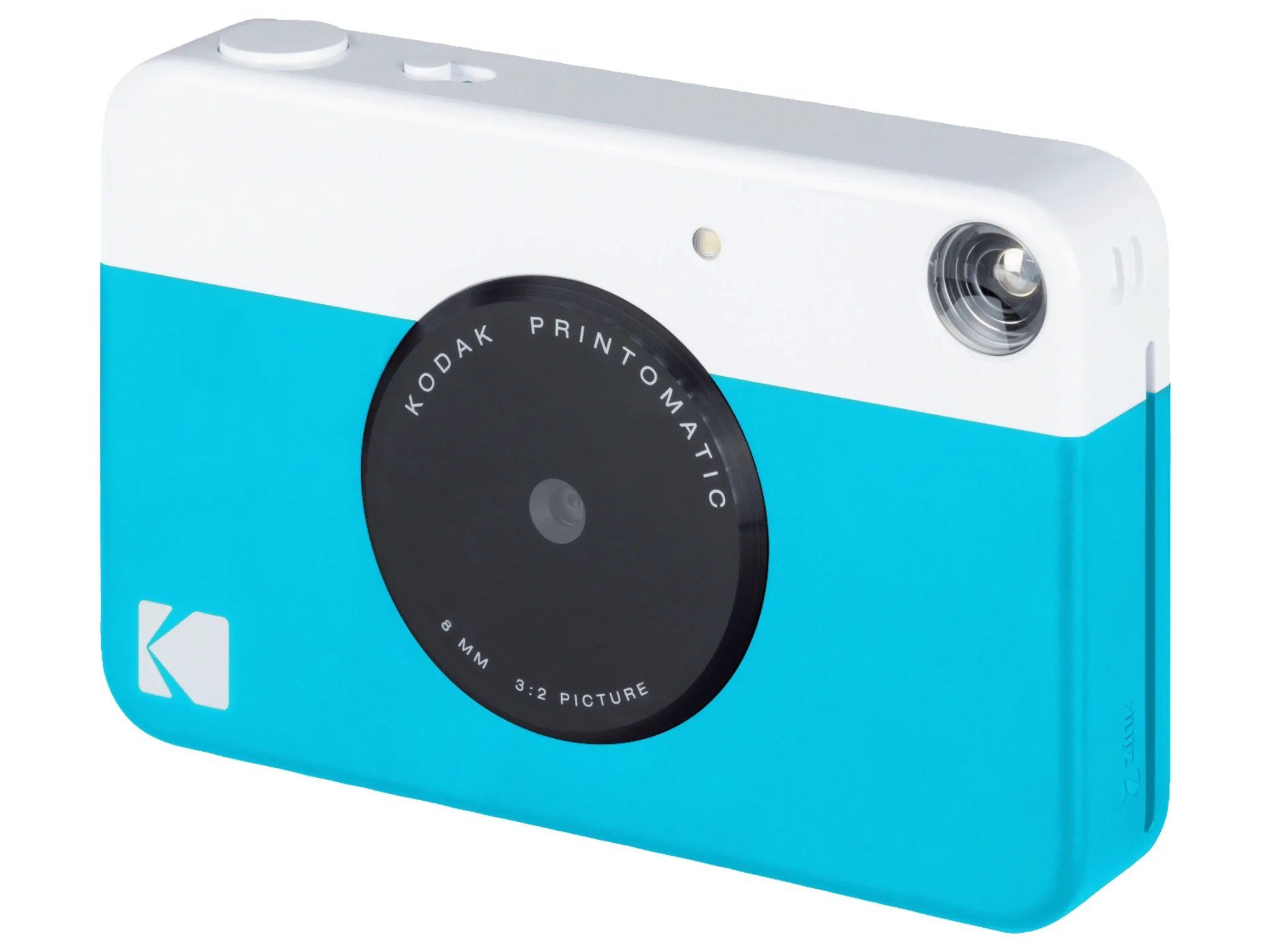 Kodak Printomatic Blue Sofortbildkamera (5 MP, Vollfarbdrucke auf ZINK 2x3-Fotopapier mit Sticky-Back-Funktion)