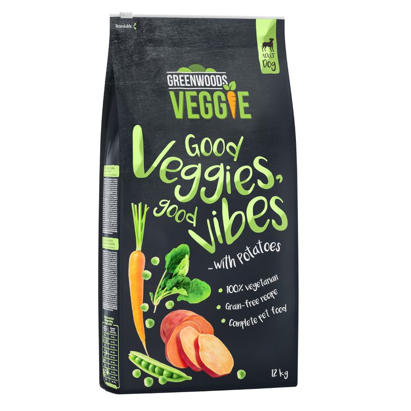 Greenwoods Veggie (Süß-)Kartoffeln mit Erbsen, Karotten und Spinat