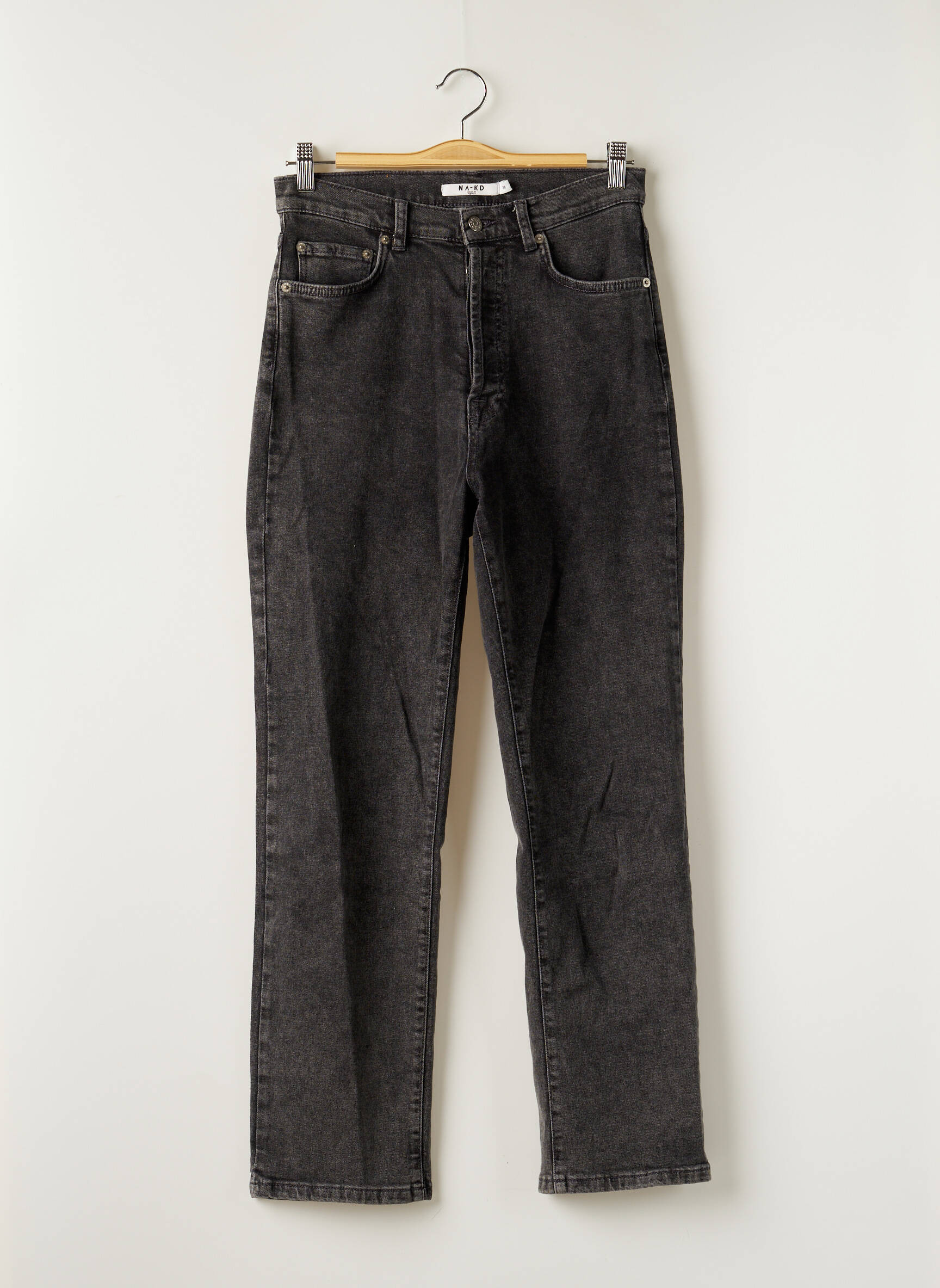 Na Kd Jeans Coupe Droite Femme couleur noir