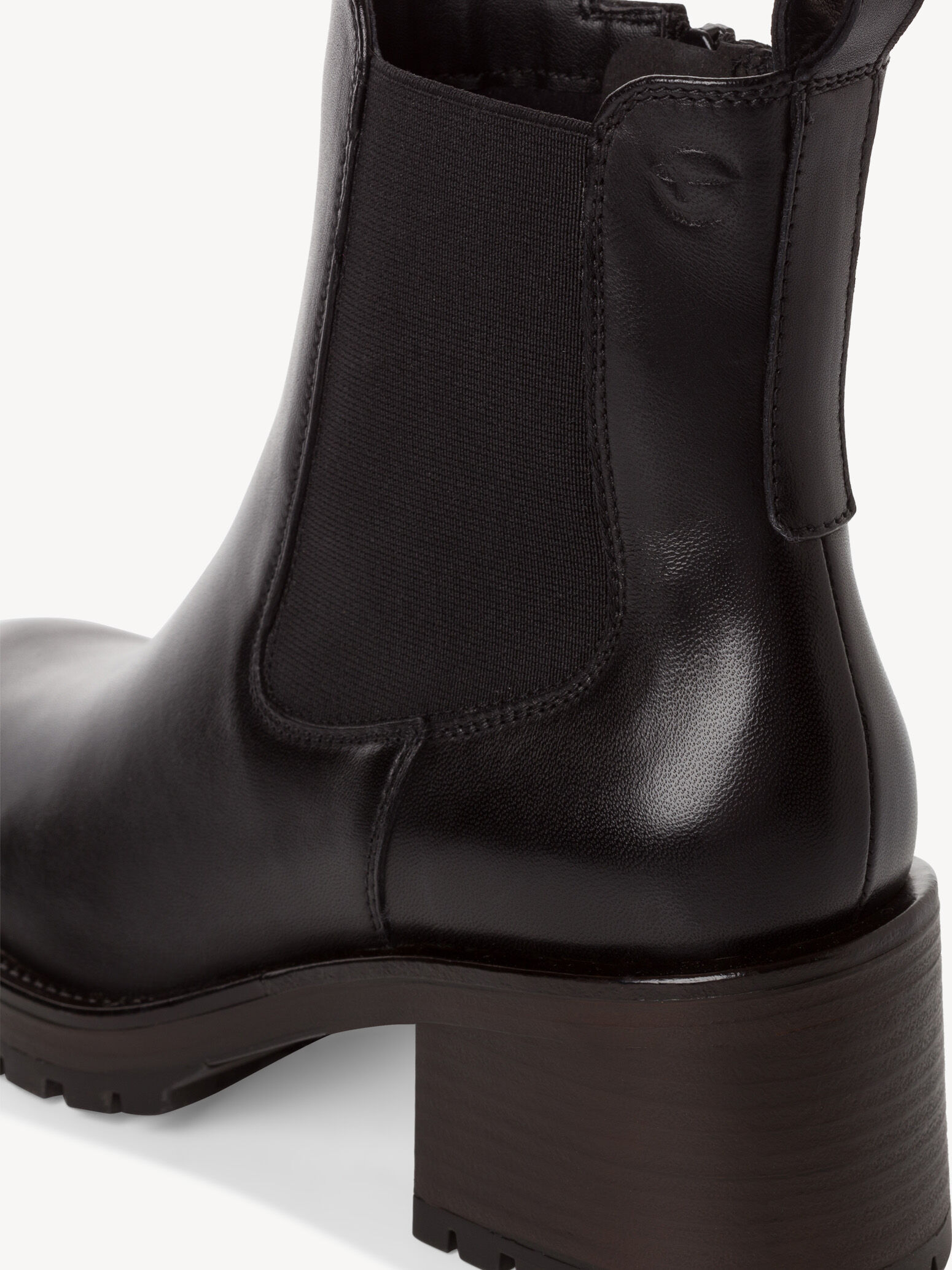 Bottine Chelsea en cuir - noir