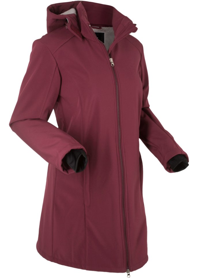 Funktions-Softshell-Longjacke mit Teddyfleece