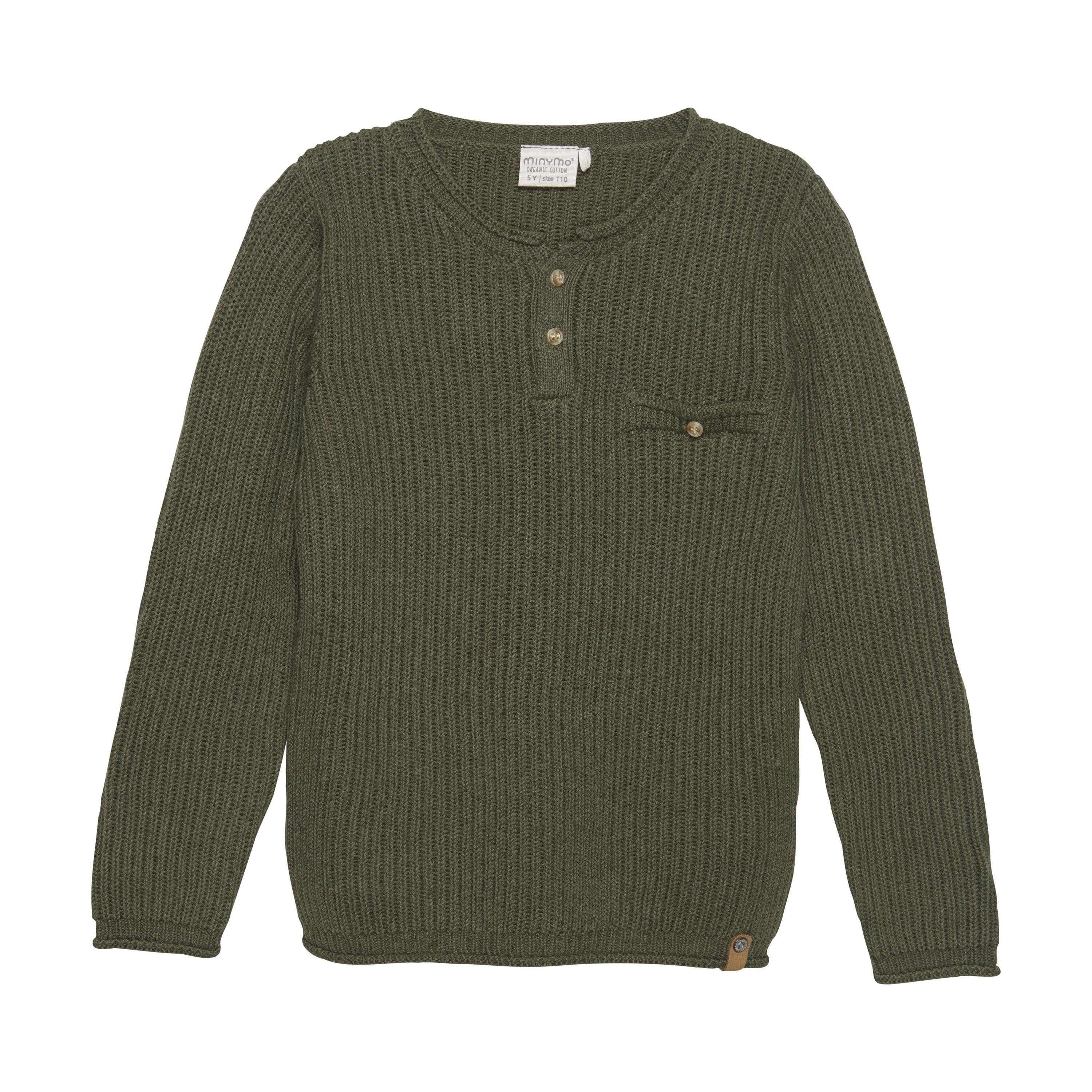 Minymo Strickpullover MIPullover Knit - 133236 Strickpullover mit Brusttasche