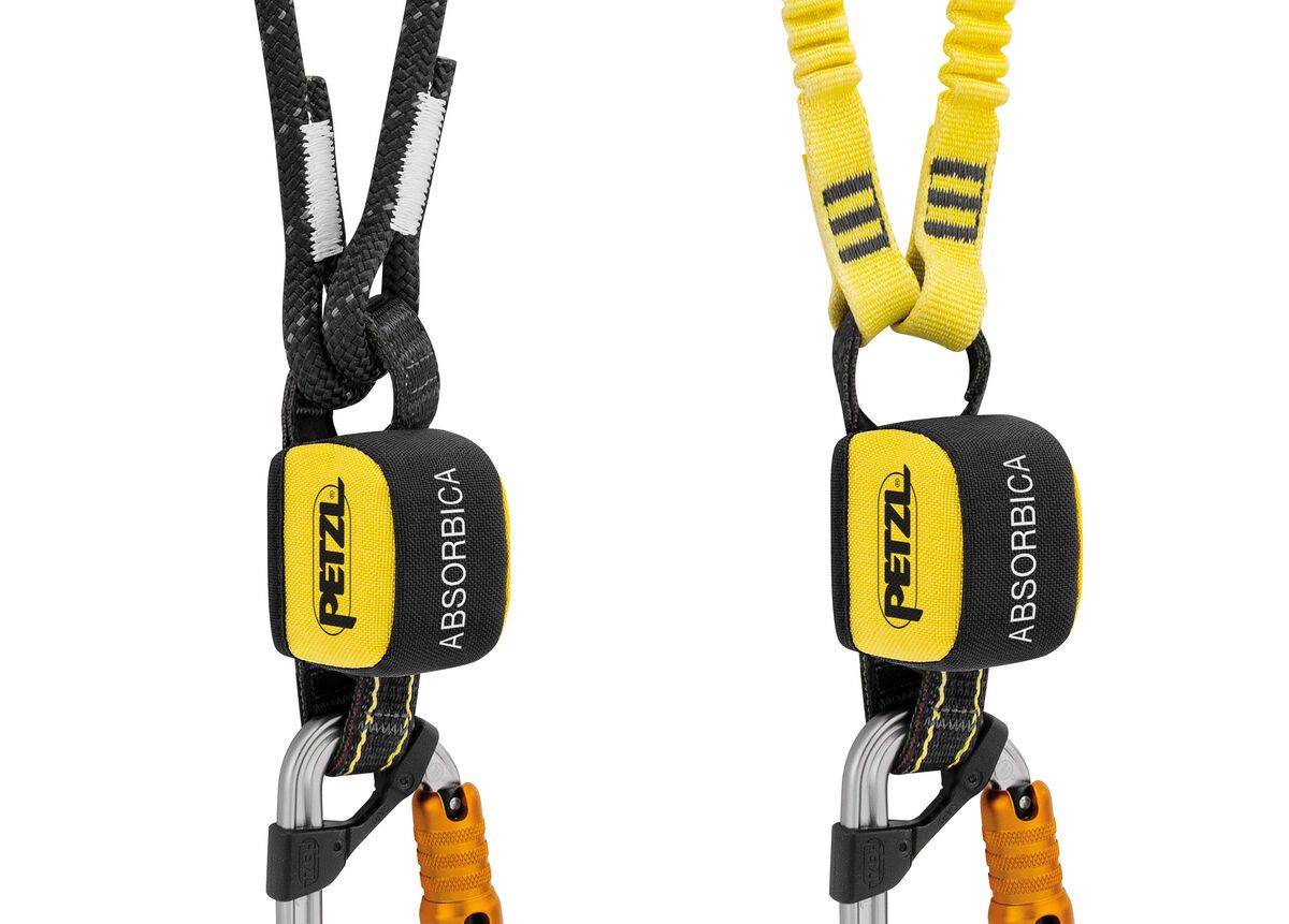 Petzl PE-L014BB01 Absorbica-Y Linha de Queda com Amortecedor 150cm - com Gancho MGO e INT