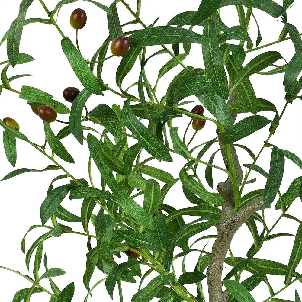 Kunstpflanze Olive Olivenbaum Kunstbaum Künstliche Pflanze 125 cm Decovego, Decovego