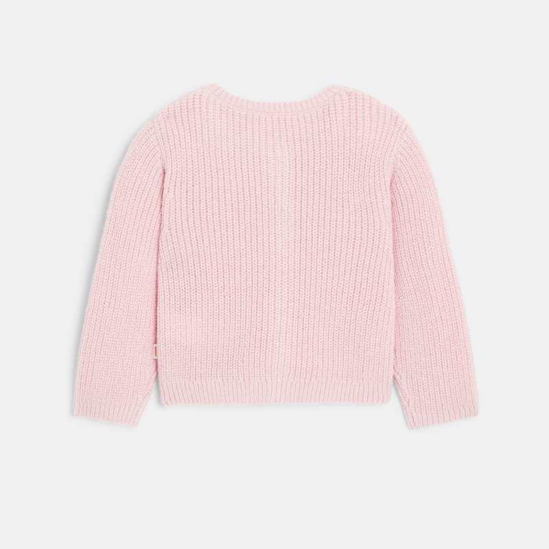 Gilet bébé fille maille tricot light purple violet Catimini
