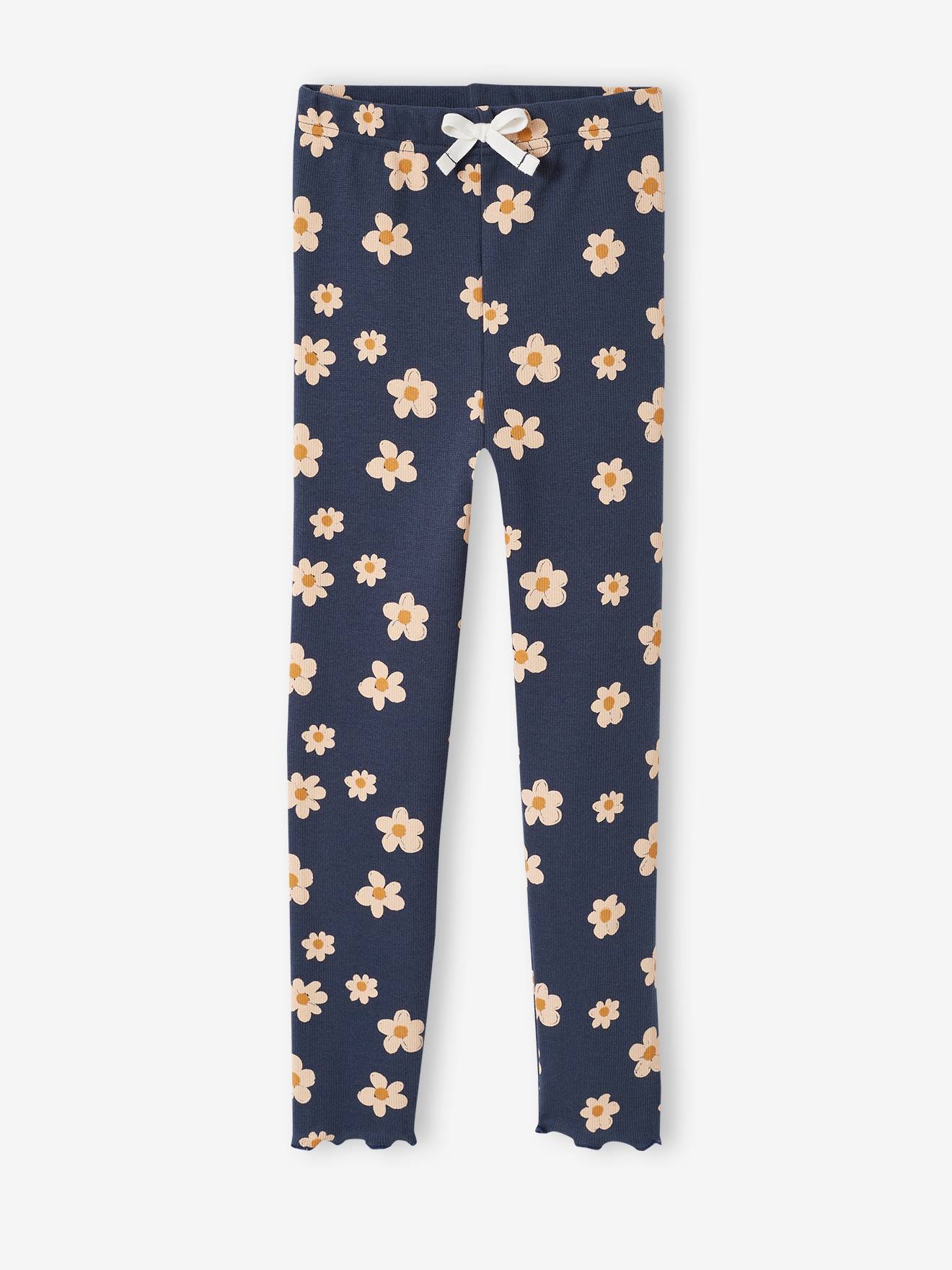 Vertbaudet Mädchen Leggings, gerippt - graugrün