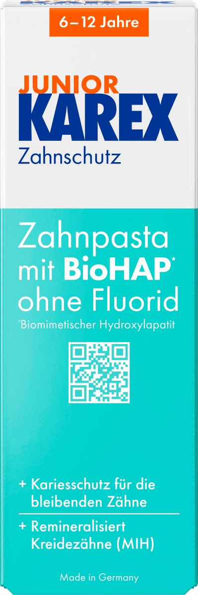 Zahnpasta Kinder Junior, ab 6 Jahren fluoridfrei, 65 ml