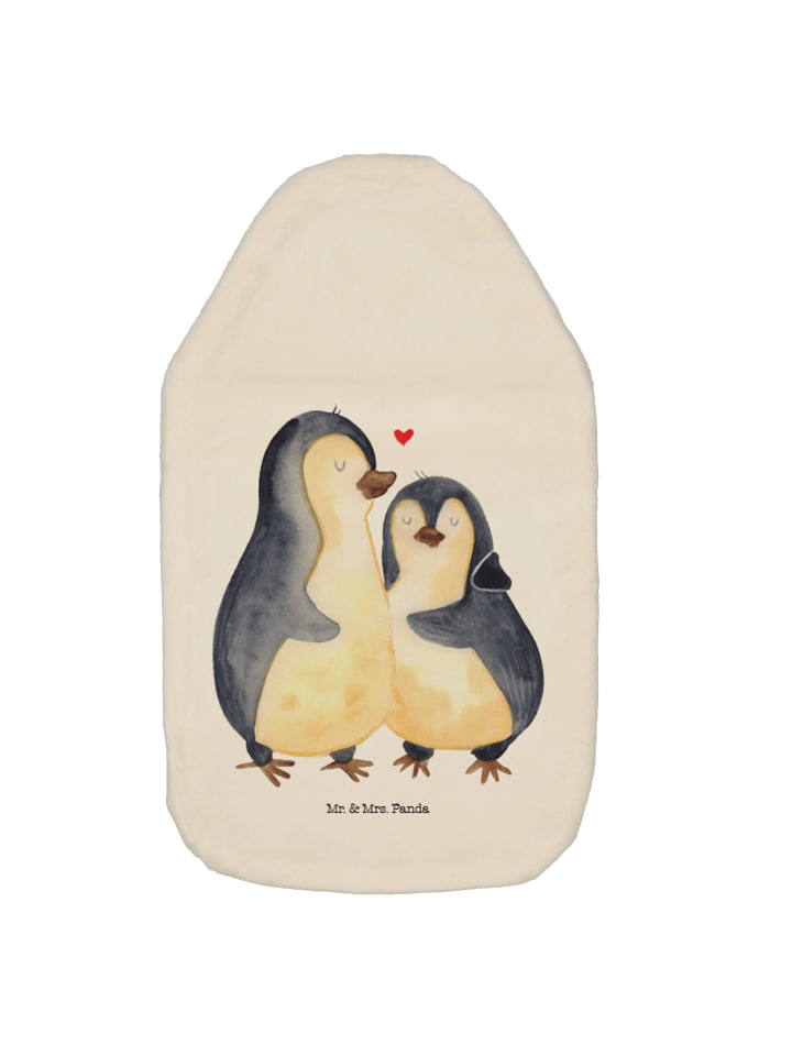 Mr. & Mrs. Panda Wärmflasche Pinguin umarmen ohne Spruch in Weiß günstig kaufen onesize