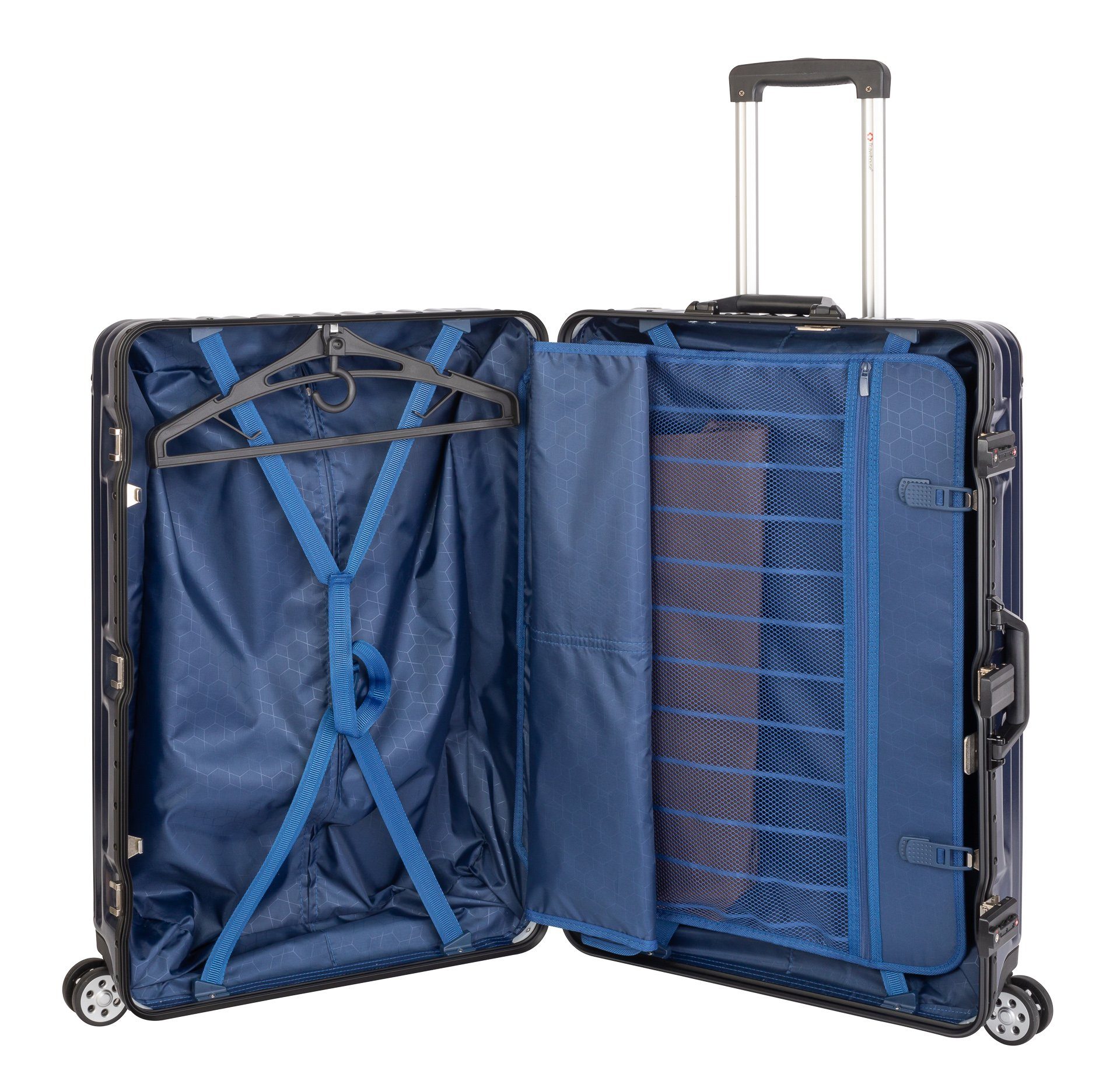 Travelhouse Hartschalen-Trolley London, 4 Rollen, TSA Zahlenschloss Aluminium-Rahmen Polycarbonat-Hartschale
