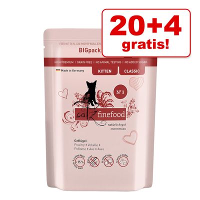 20 + 4 gratis! 24 x 300 g catz finefood
