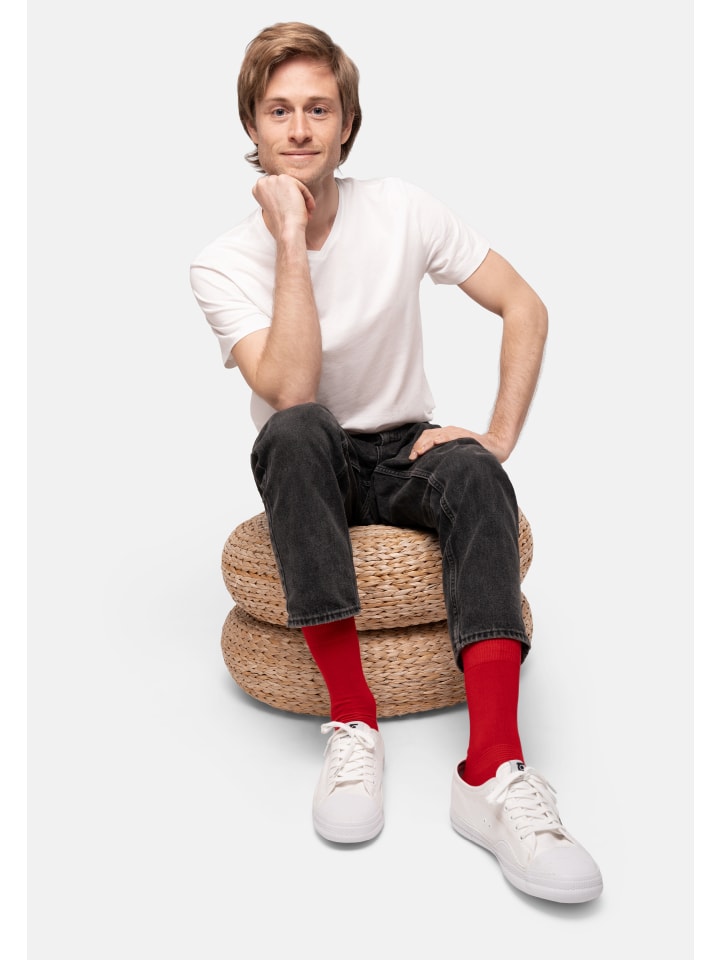 DANISH ENDURANCE Socken Bamboo Business in red/black/navy günstig kaufen