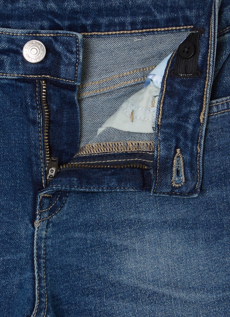 Jean Calvin Klein à jambes larges, délavage foncé