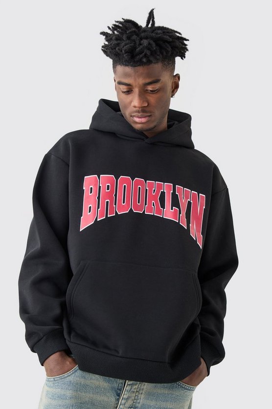 Oversize Hoodie mit Brooklyn-Print