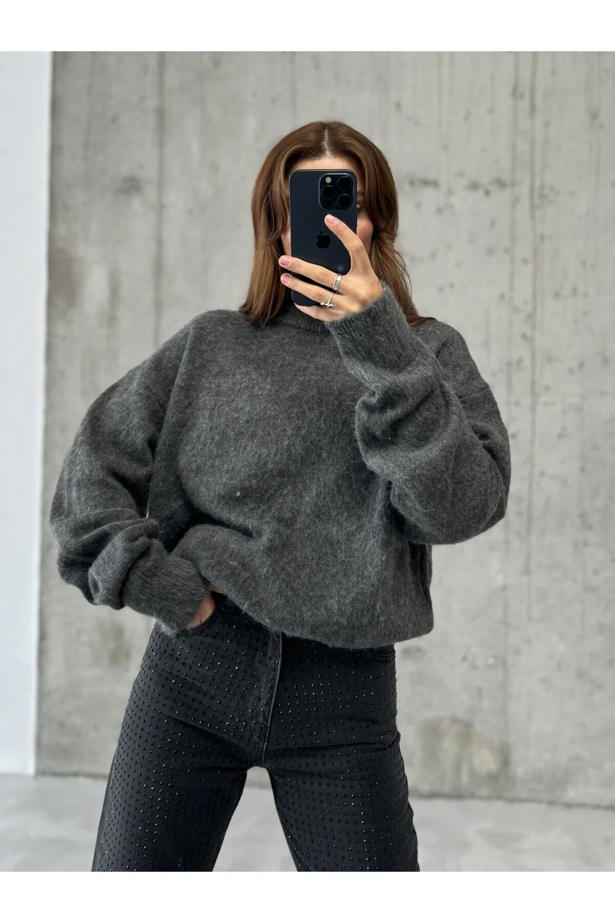 Laluvia  Pullover - Grau - Relaxed Fit