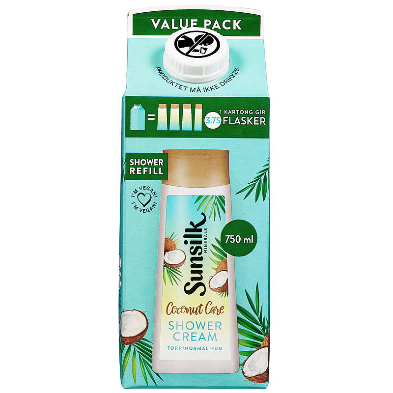 Sunsilk Dusjsåpe 750 ml refill Coconut Sunsilk
