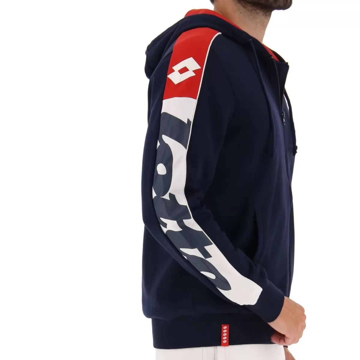 Mikina Athletica LG Sweat Fz HD FL tmavě modrá/ohnivě červená
