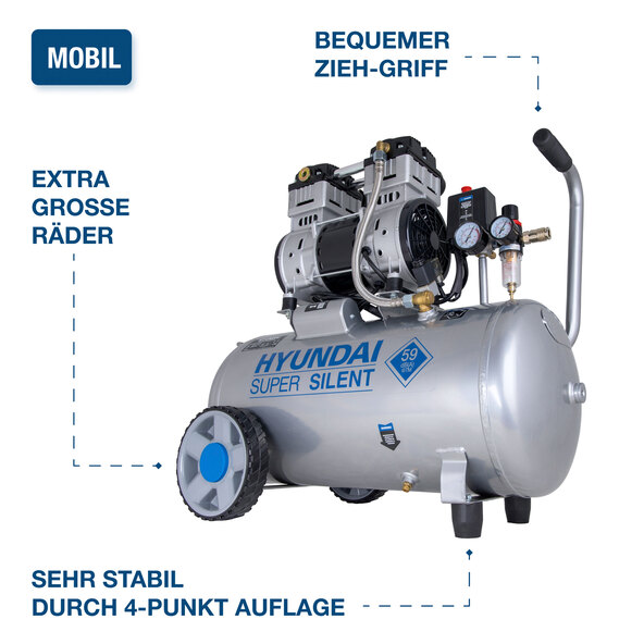 Silent Kompressor SAC55753, 8 bar / 50 l
