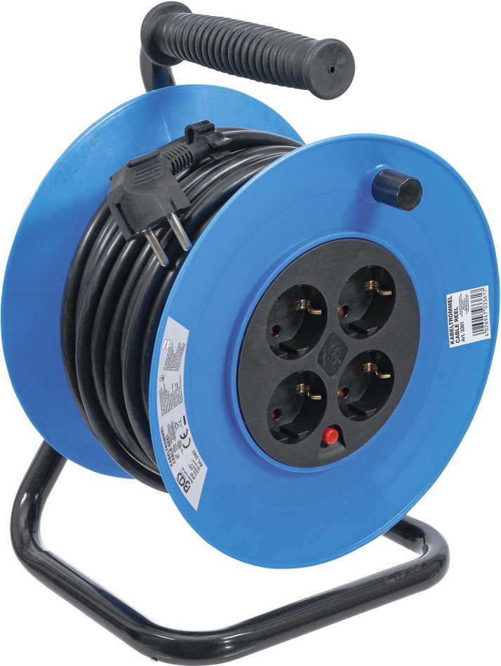 BGS 3361 Cable reel 25 m 3 x 1.5 mm² 4 sockets IP 20 3000 W
