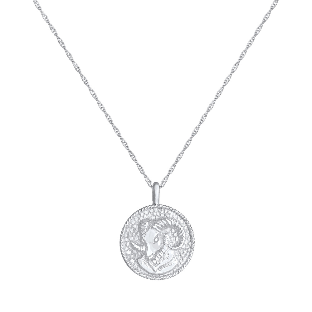 Elli Elli Collier Pièce de monnaie antique pour le Bélier des dames en argent sterling Bijoux