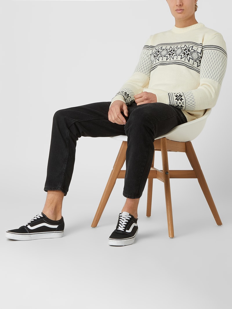 Norwegerpullover aus Schurwolle Modell 'Elis' in offwhite
