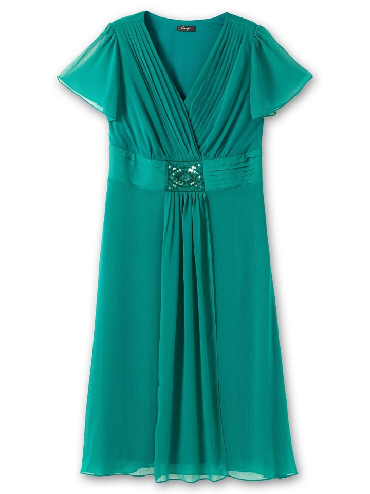 sheego Abendkleid in opalgrün günstig kaufen